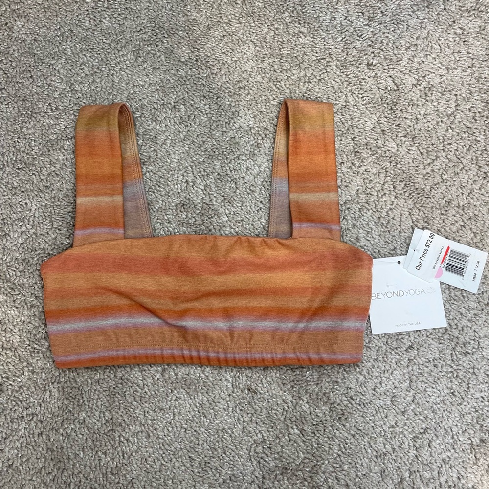Beyond Yoga Orange Gradient Crop Top Size XS